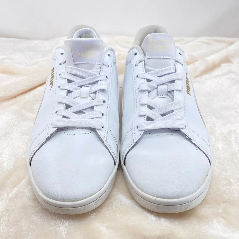 Puma Smash 3.0 Mens White Gold Leather Athletic Lifestyle Sneakers 390987-01 9